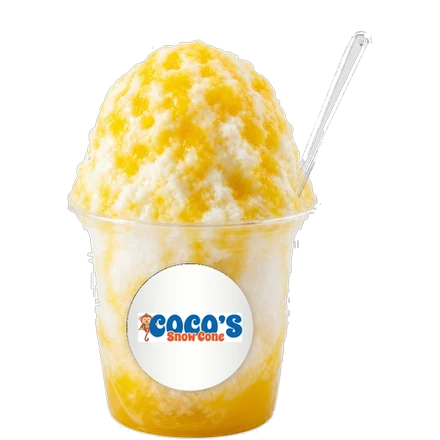 A Coco's Piña Colada snow cone